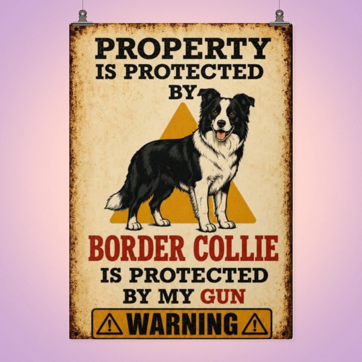 Properly Is Protected By Wall Art Border Collie