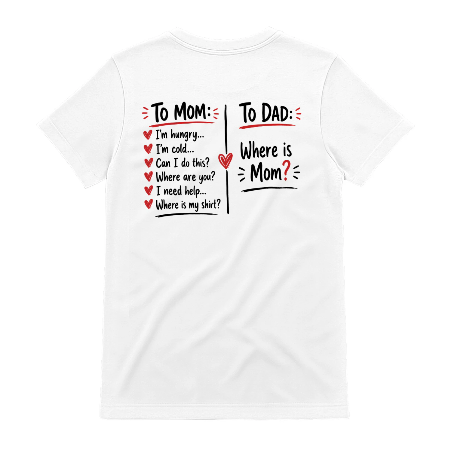 To Mom To Dad Funny Parenting Family Quote Design