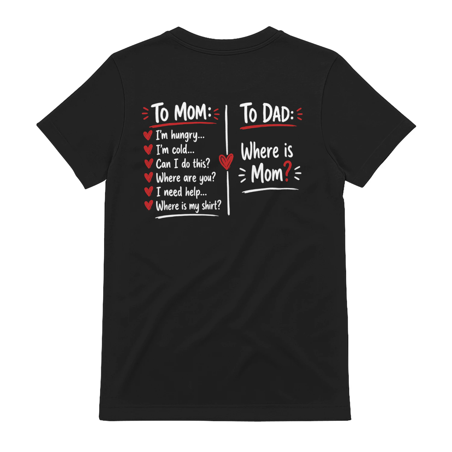 To Mom To Dad Funny Parenting Family Quote Design