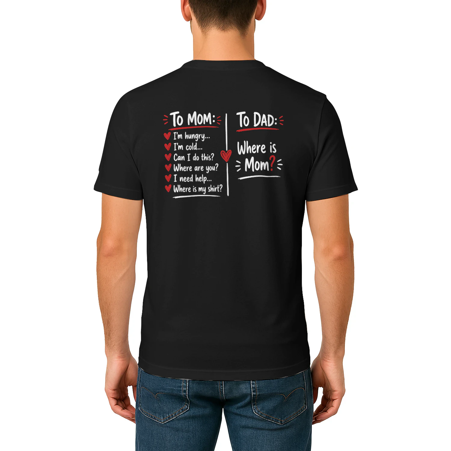 To Mom To Dad Funny Parenting Family Quote Design