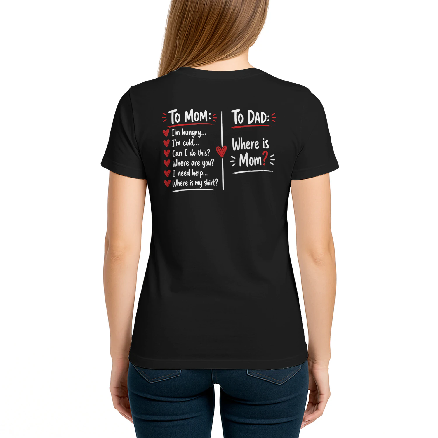 To Mom To Dad Funny Parenting Family Quote Design