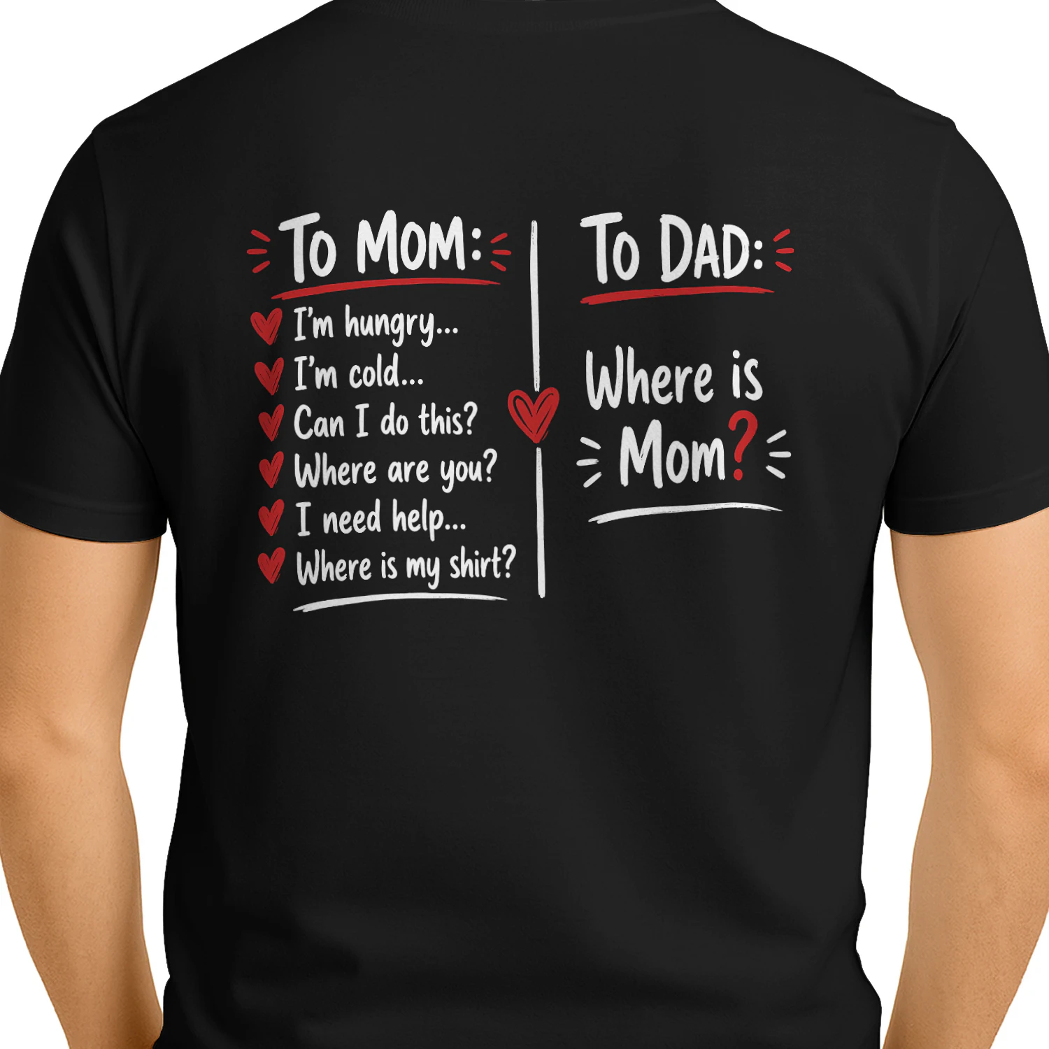 To Mom To Dad Funny Parenting Family Quote Design