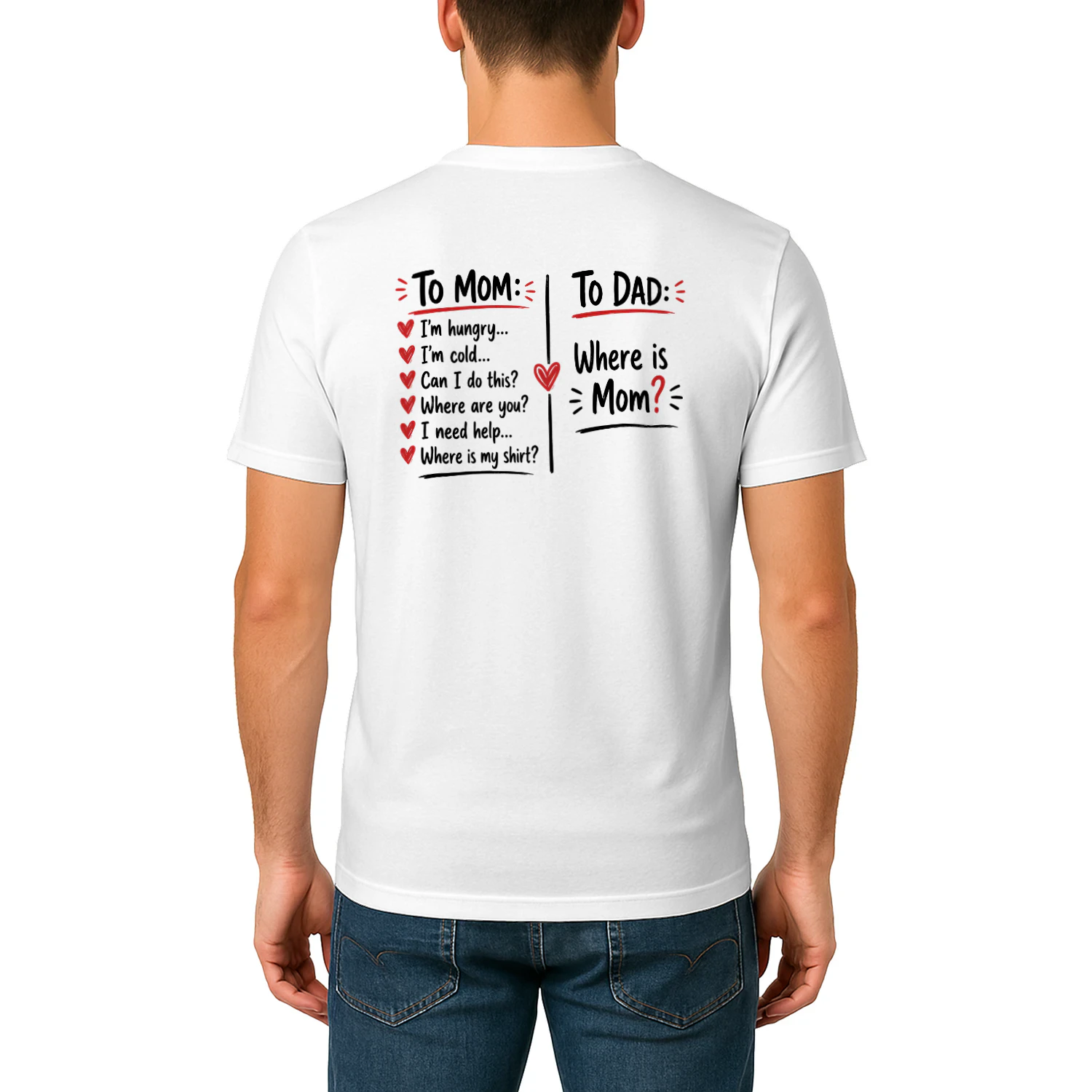 To Mom To Dad Funny Parenting Family Quote Design