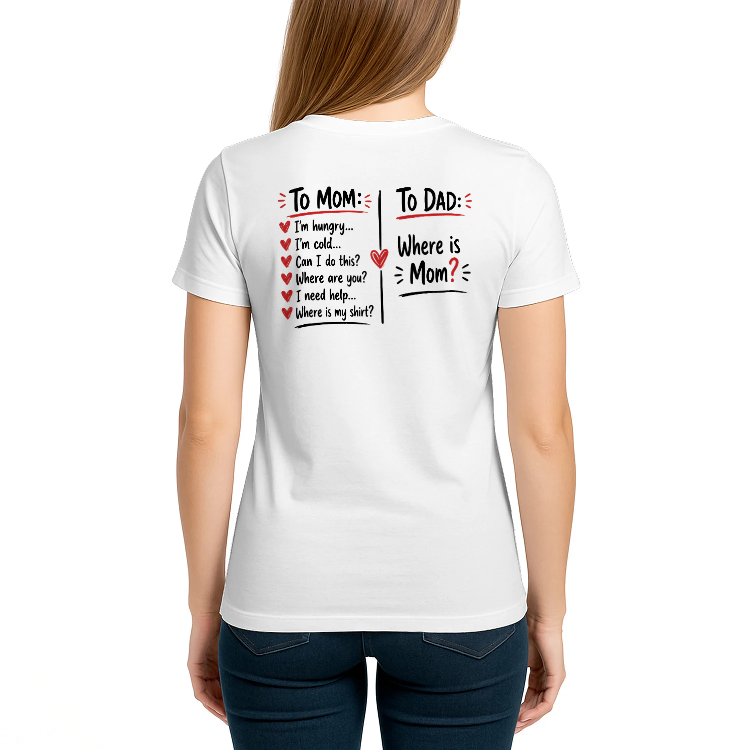 To Mom To Dad Funny Parenting Family Quote Design