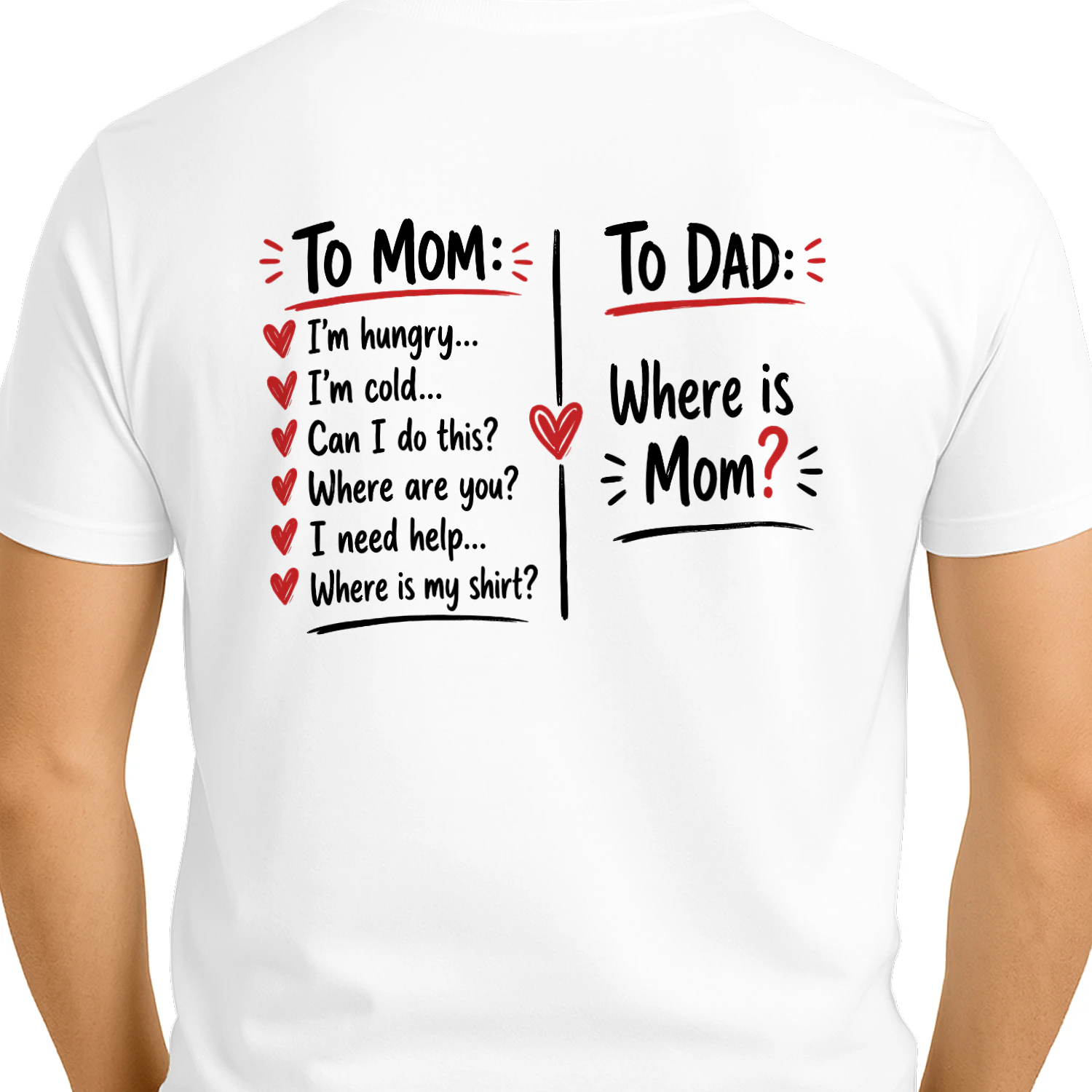 To Mom To Dad Funny Parenting Family Quote Design