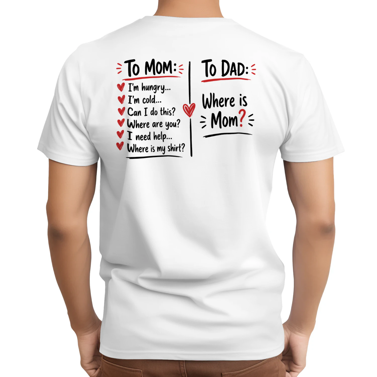 To Mom To Dad Funny Parenting Family Quote Design