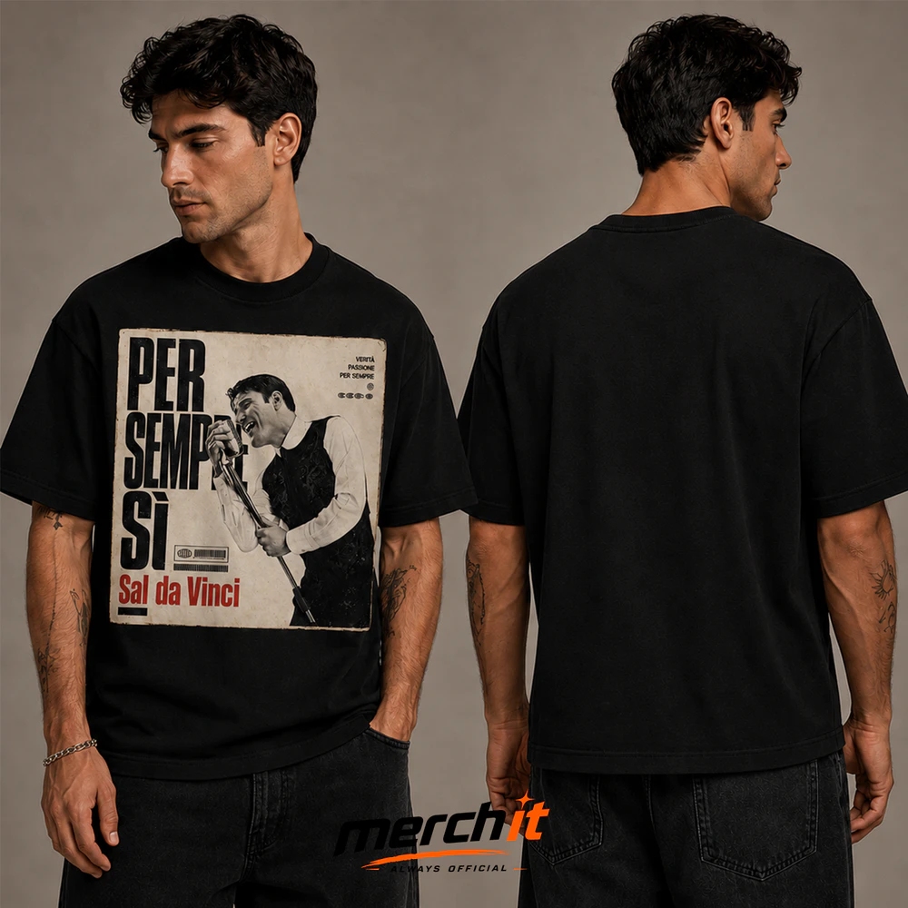 Maglietta Sal Da Vinci Per Sempre Sì – Vintage Italian Music Graphic T-Shirt