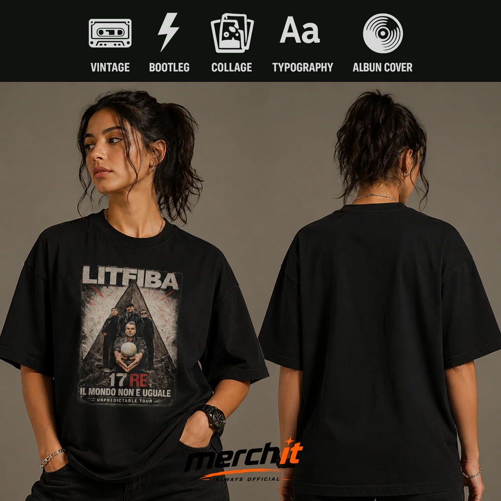 Maglietta Litfiba- 17 Re Vintage –  Rock Italiana "Il Mondo Non È Uguale" Unisex T-Shirt 