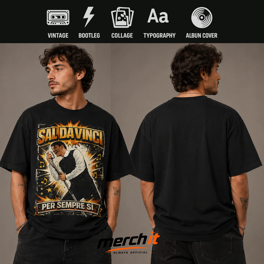 Maglietta Sal Da Vinci Per Sempre Sì – Vintage Italian Music Graphic T-Shirt