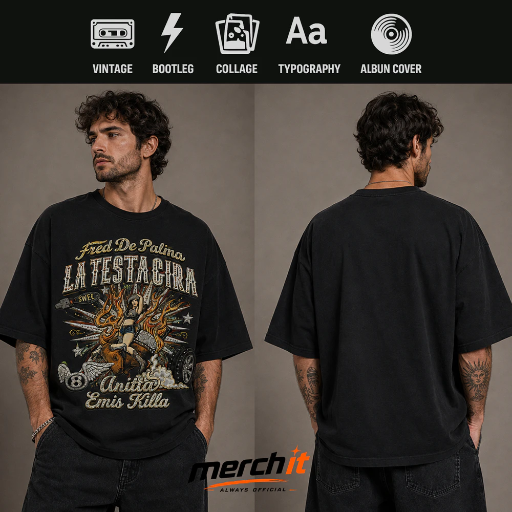 Maglietta Fred De Palma La Testa Gira Vintage Western T-Shirt