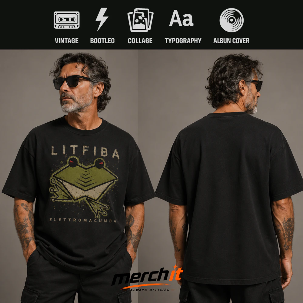 Maglietta Litfiba Elettromacumba Vintage T-Shirt
