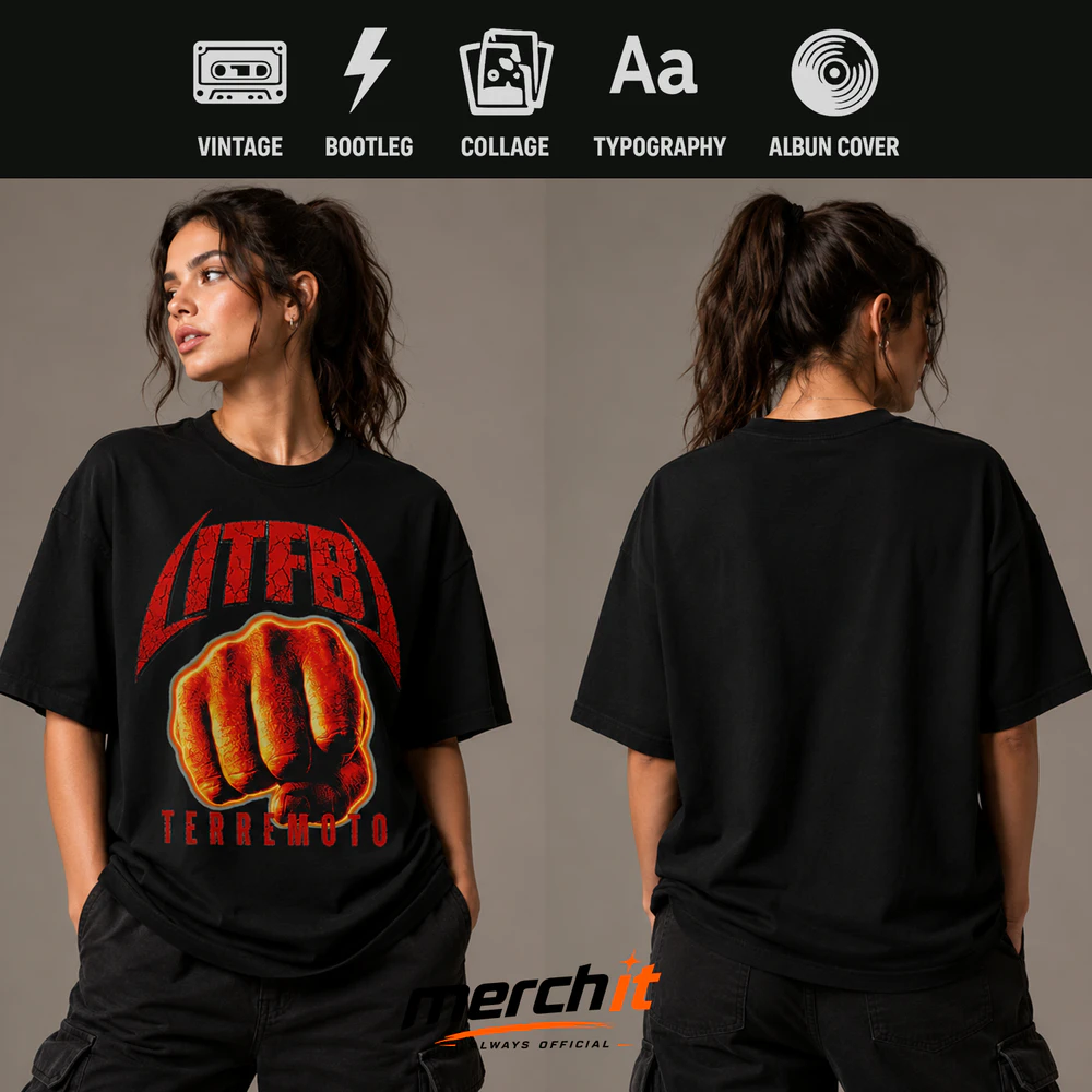Maglietta Litfiba - Terremoto - Fiery Rock T-Shirt