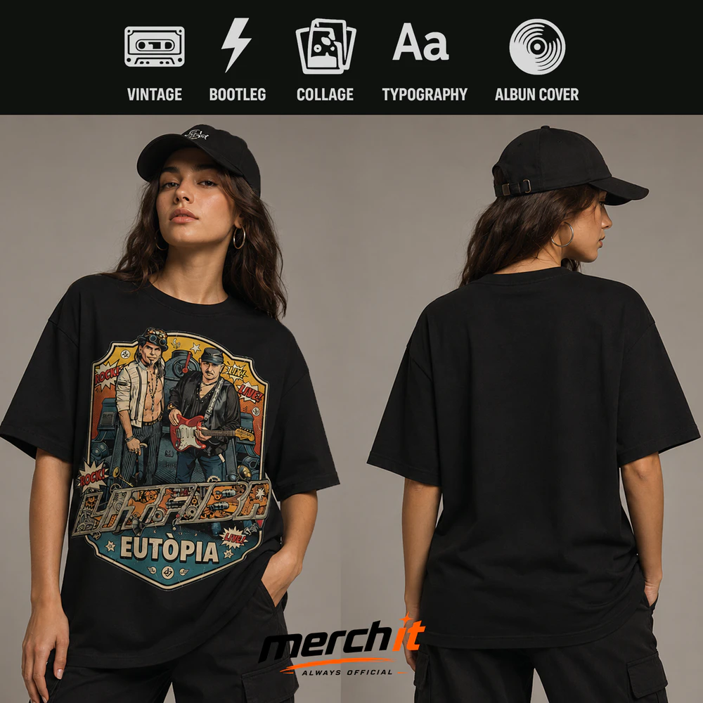 Maglietta Litfiba - Eutòpia - Comic Rock T-Shirt