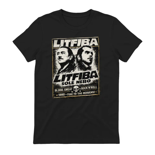 Litfiba – Sole Nero – Vintage Rock Poster – T-Shirt