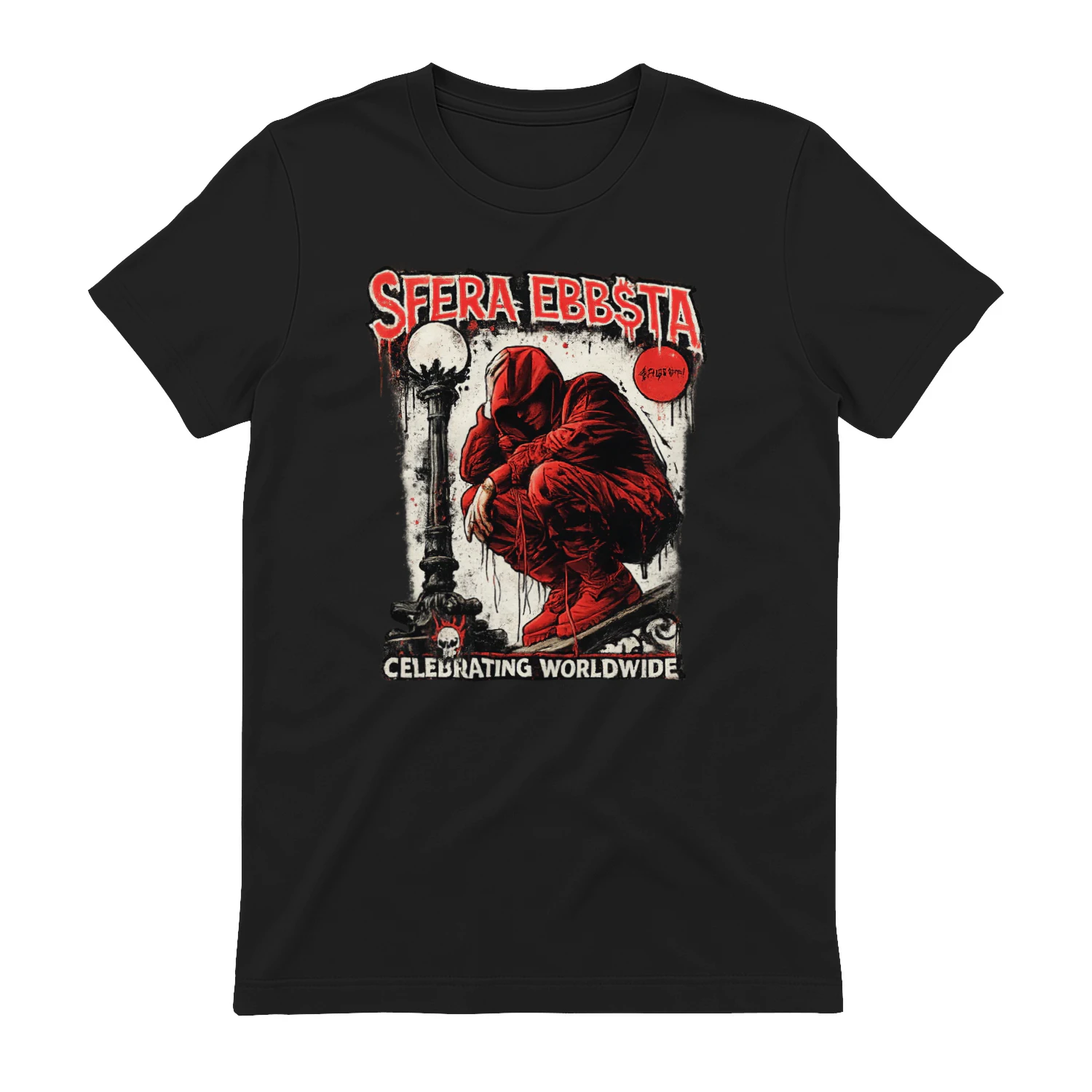 Maglietta Sfera Ebbasta – Celebrating Worldwide Vintage Streetwear Graphic T-Shirt