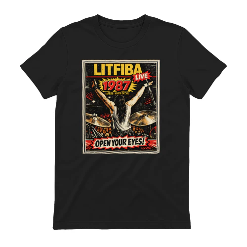 Litfiba – 1987 (Aprite i Vostri Occhi) – Vintage Live Tour Graphic – T-Shirt