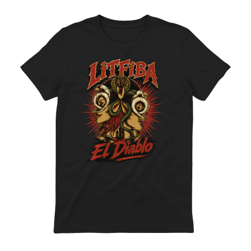 Litfiba – El Diablo – Vintage Serpent Artwork – T-Shirt