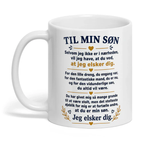 Dk TIL MIN SØN  Jeg elsker dig