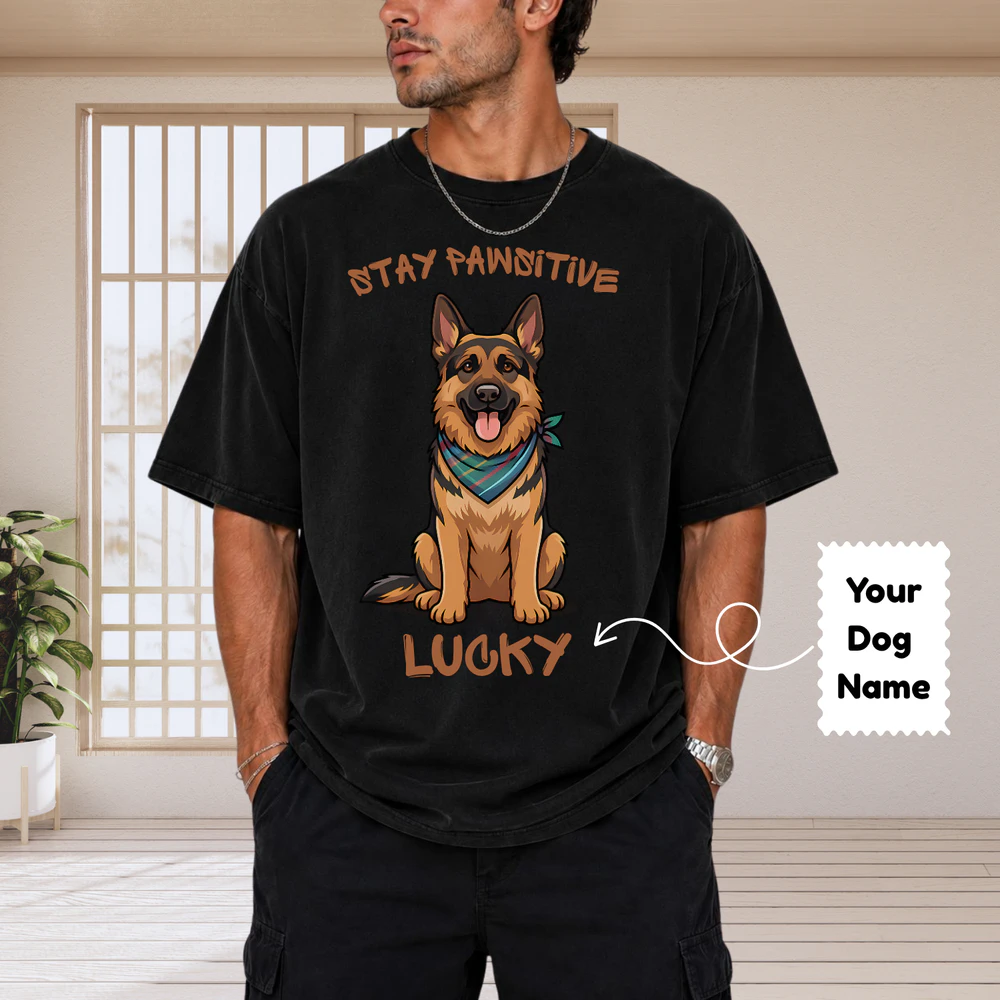 Custom Pet Name Unisex Garment-Dyed T-Shirt