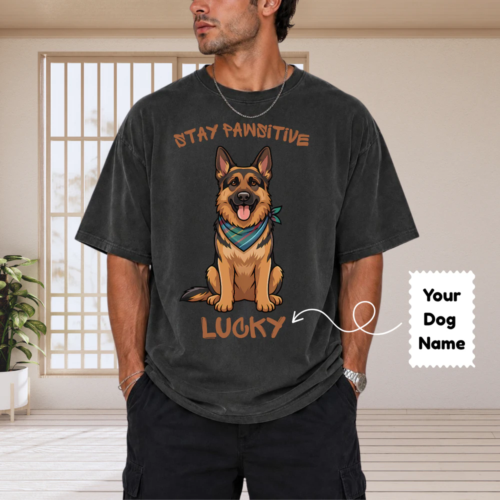 Custom Pet Name Unisex Garment-Dyed T-Shirt