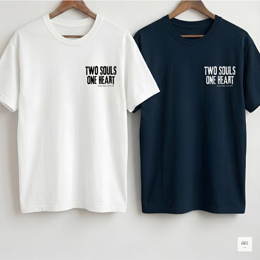 Custom Two Souls One Heart Comfort Colors 1717 T-Shirt 2