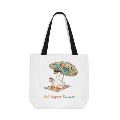 Hot Coffee Summer Duck Tote Bag