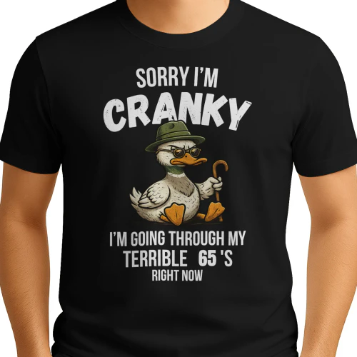 Funny Cranky Duck Birthday Shirt – Any Age Customizable