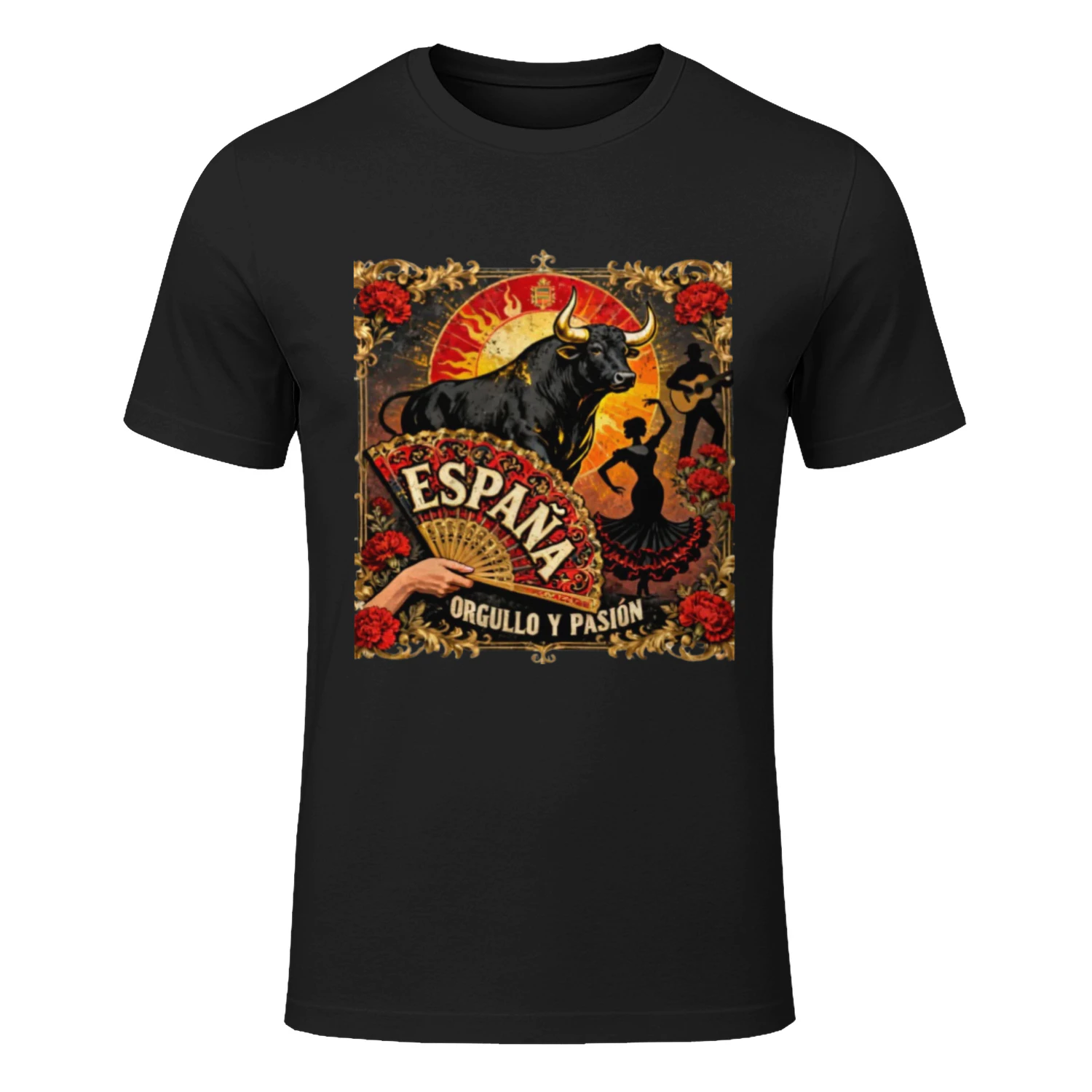 Classic España Bull Art T-Shirt - Spanish Culture Vintage Style