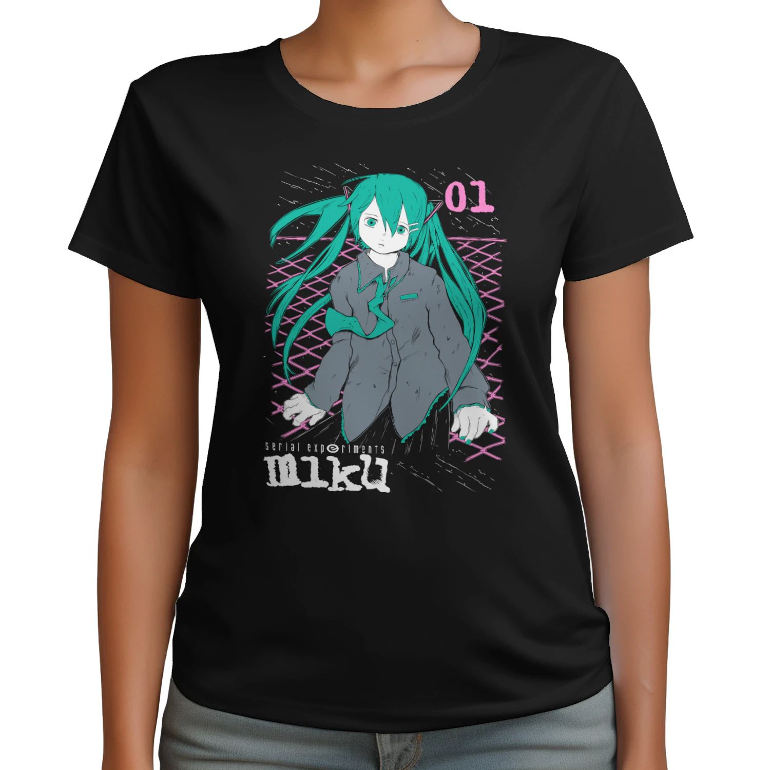Lain Iwakura Graphic T-Shirt | Serial Experiments Lain Anime Shirt