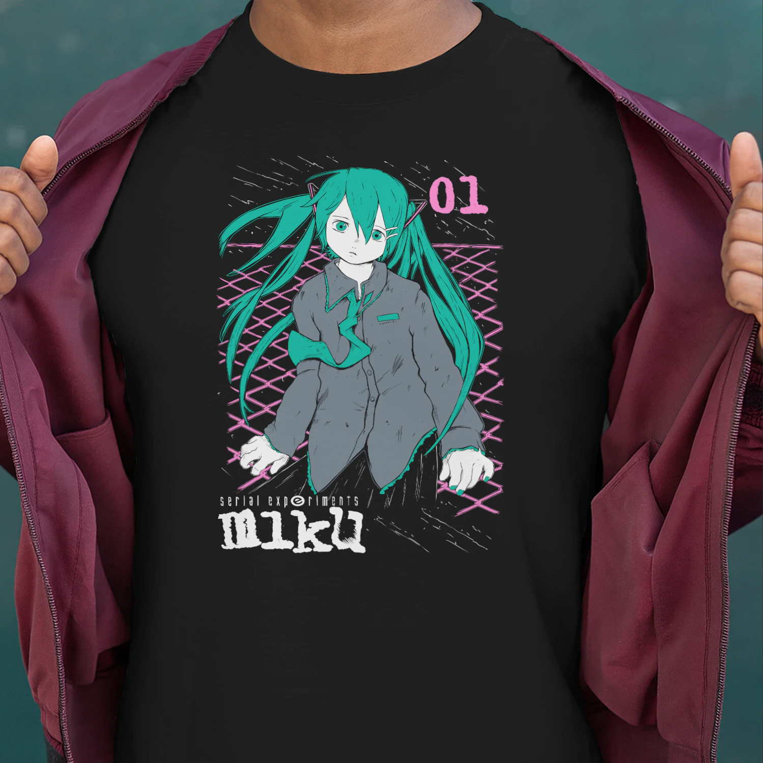 Lain Iwakura Graphic T-Shirt | Serial Experiments Lain Anime Shirt