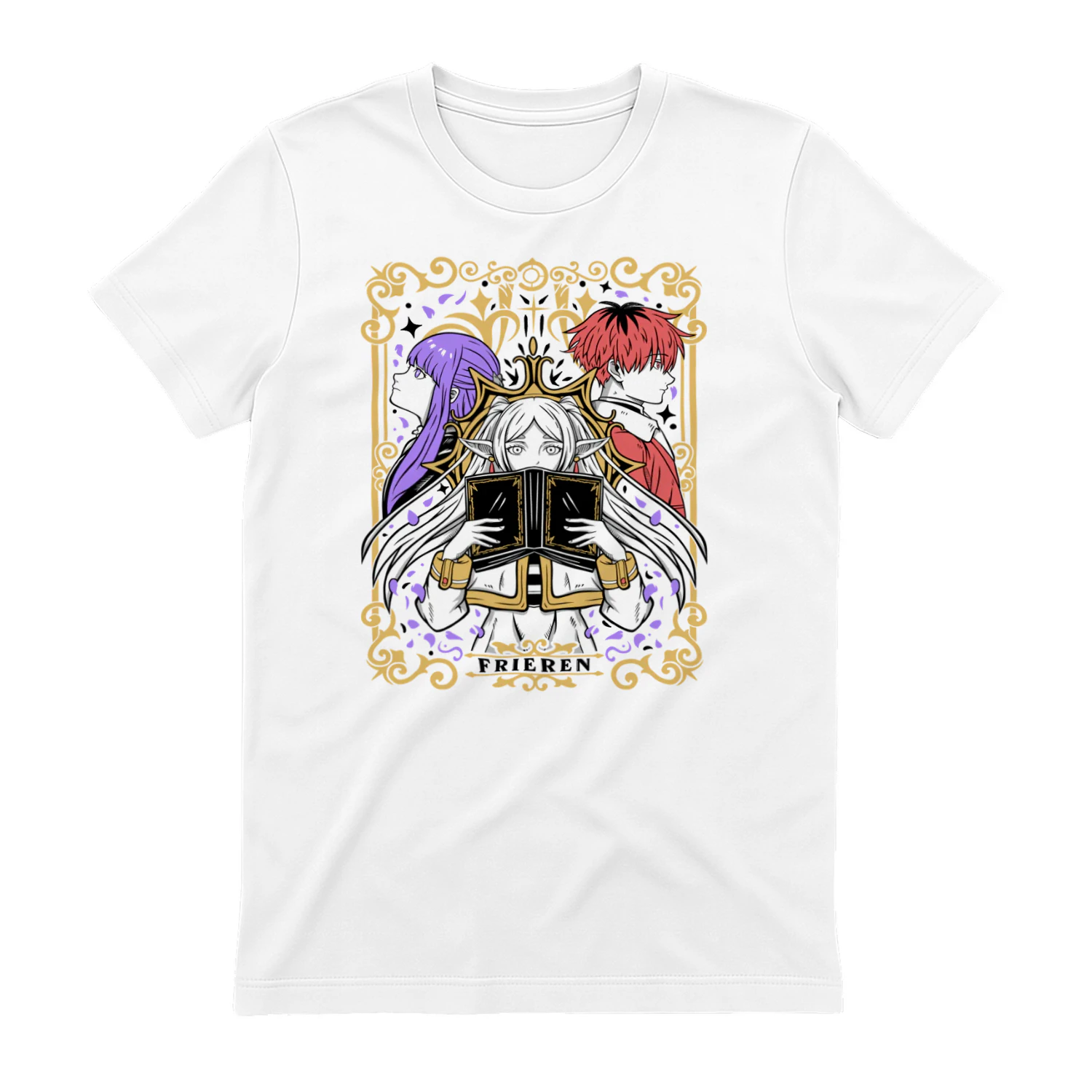 Frieren: Beyond Journey's End Anime Graphic T-Shirt | Fantasy Manga Tee | Unisex Cotton Shirt