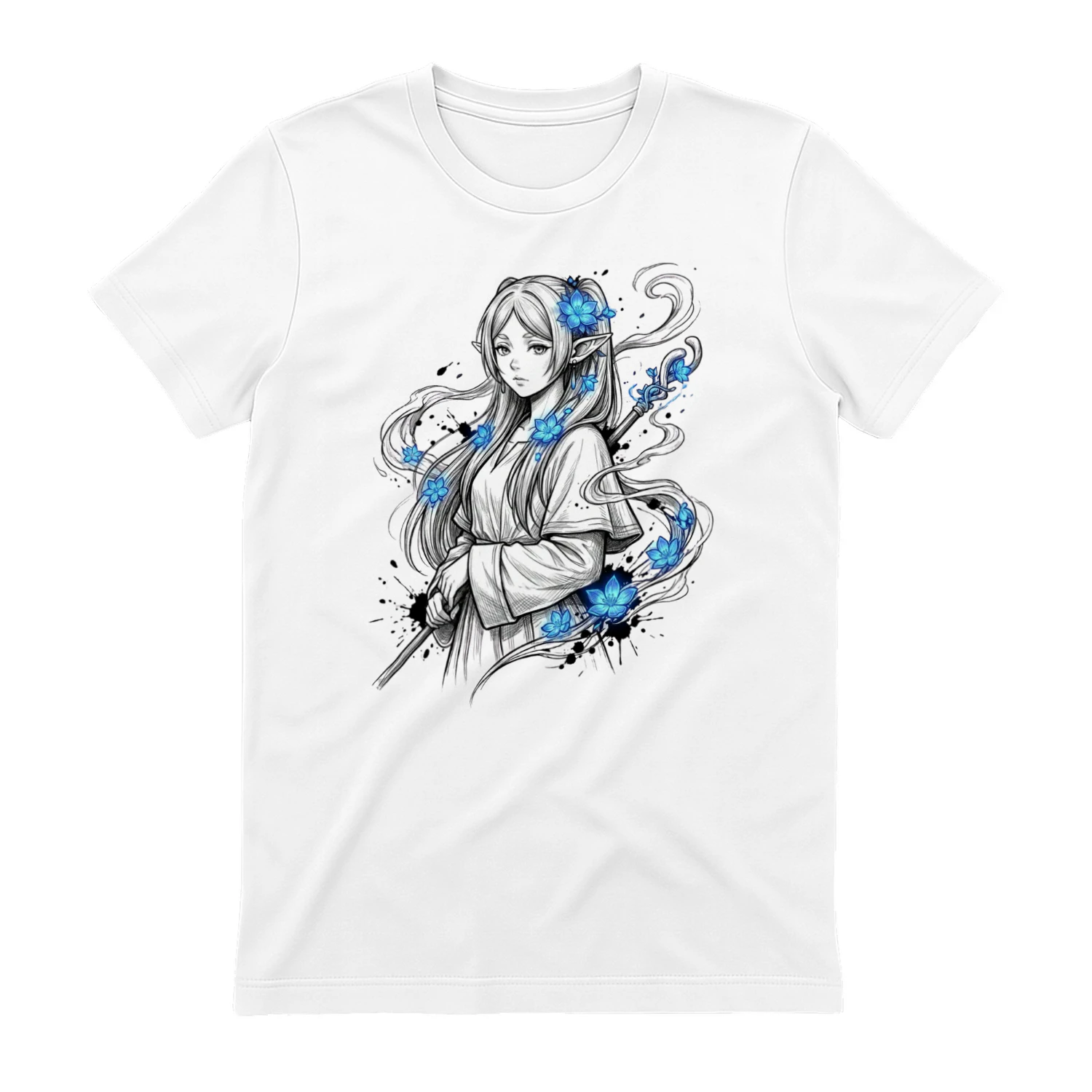 Frieren: Beyond Journey's End Anime Graphic T-Shirt | Fantasy Manga Tee | Unisex Cotton Shirt