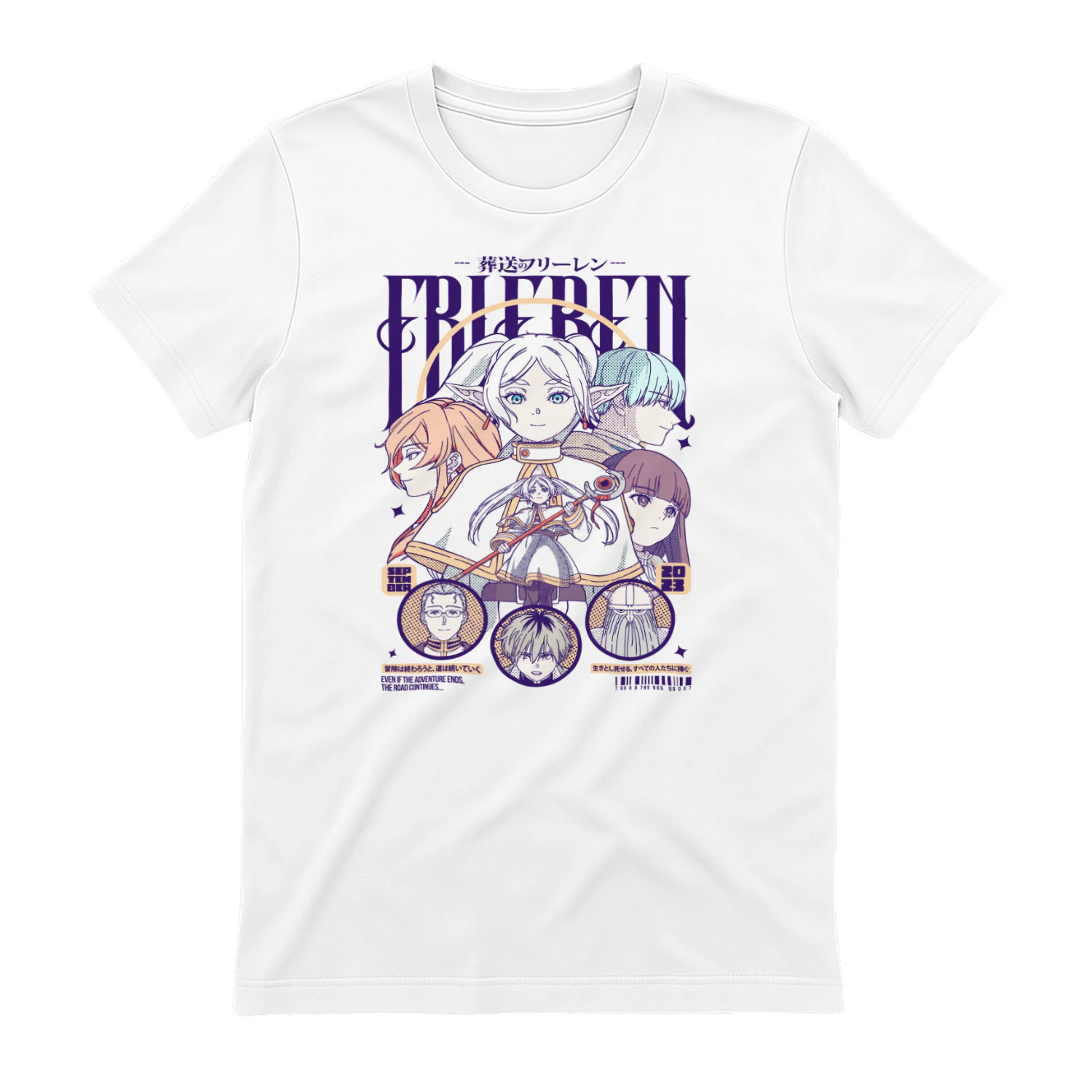 Frieren: Beyond Journey's End Anime Graphic T-Shirt | Fantasy Manga Tee | Unisex Cotton Shirt