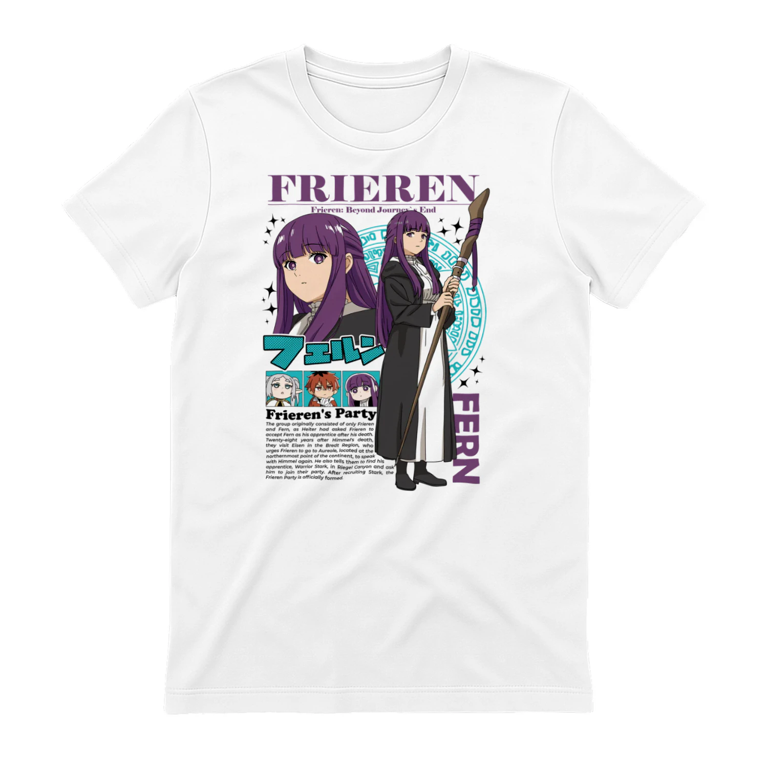 Frieren: Beyond Journey's End Anime Graphic T-Shirt | Fantasy Manga Tee | Unisex Cotton Shirt