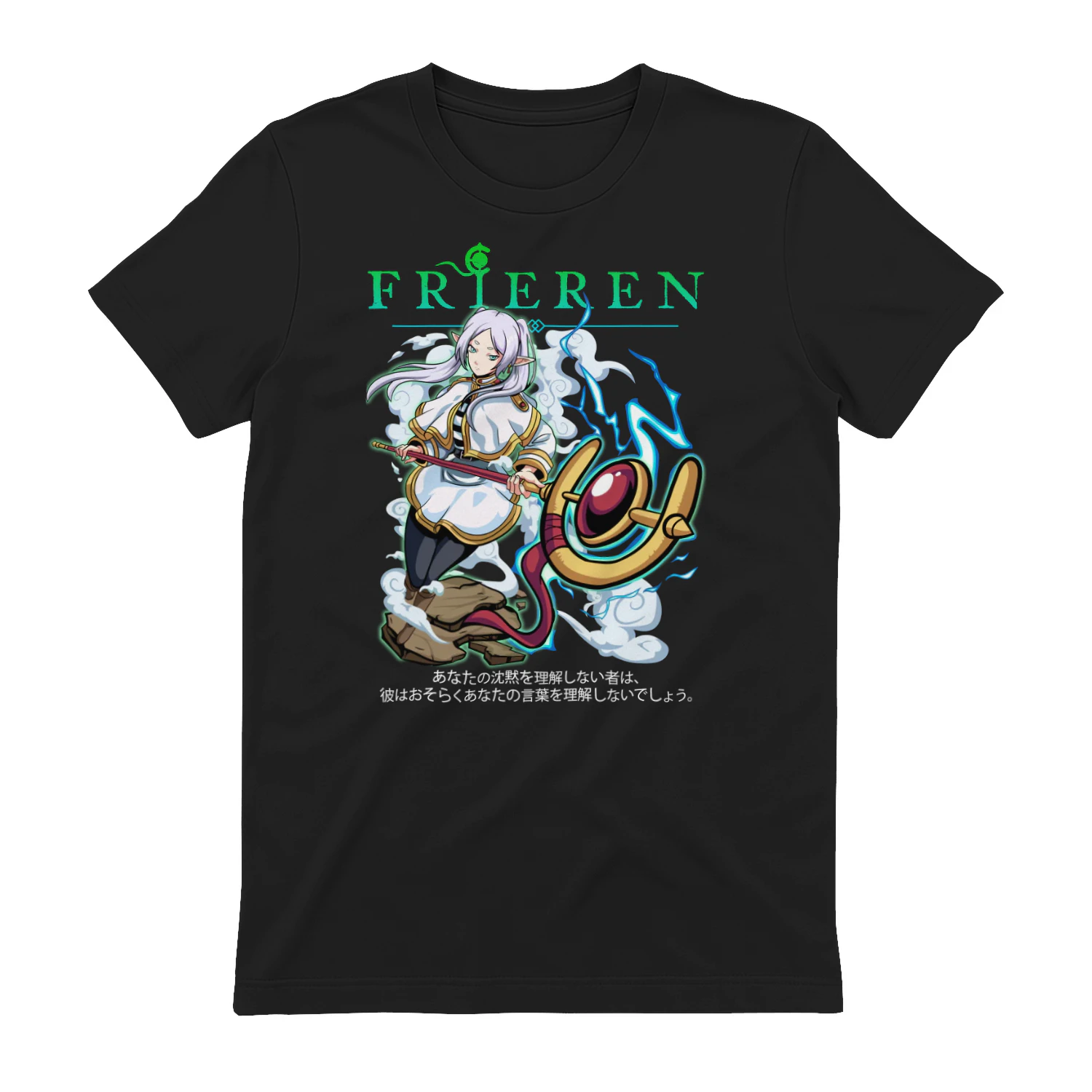 Frieren T-Shirt Beyond Journey's End Fern Stark Sleeve Unisex Shirt All Size