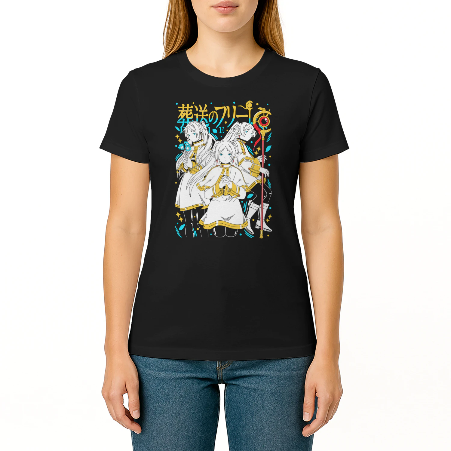 Frieren: Beyond Journey's End Anime Graphic T-Shirt | Fantasy Manga Tee | Unisex Cotton Shirt