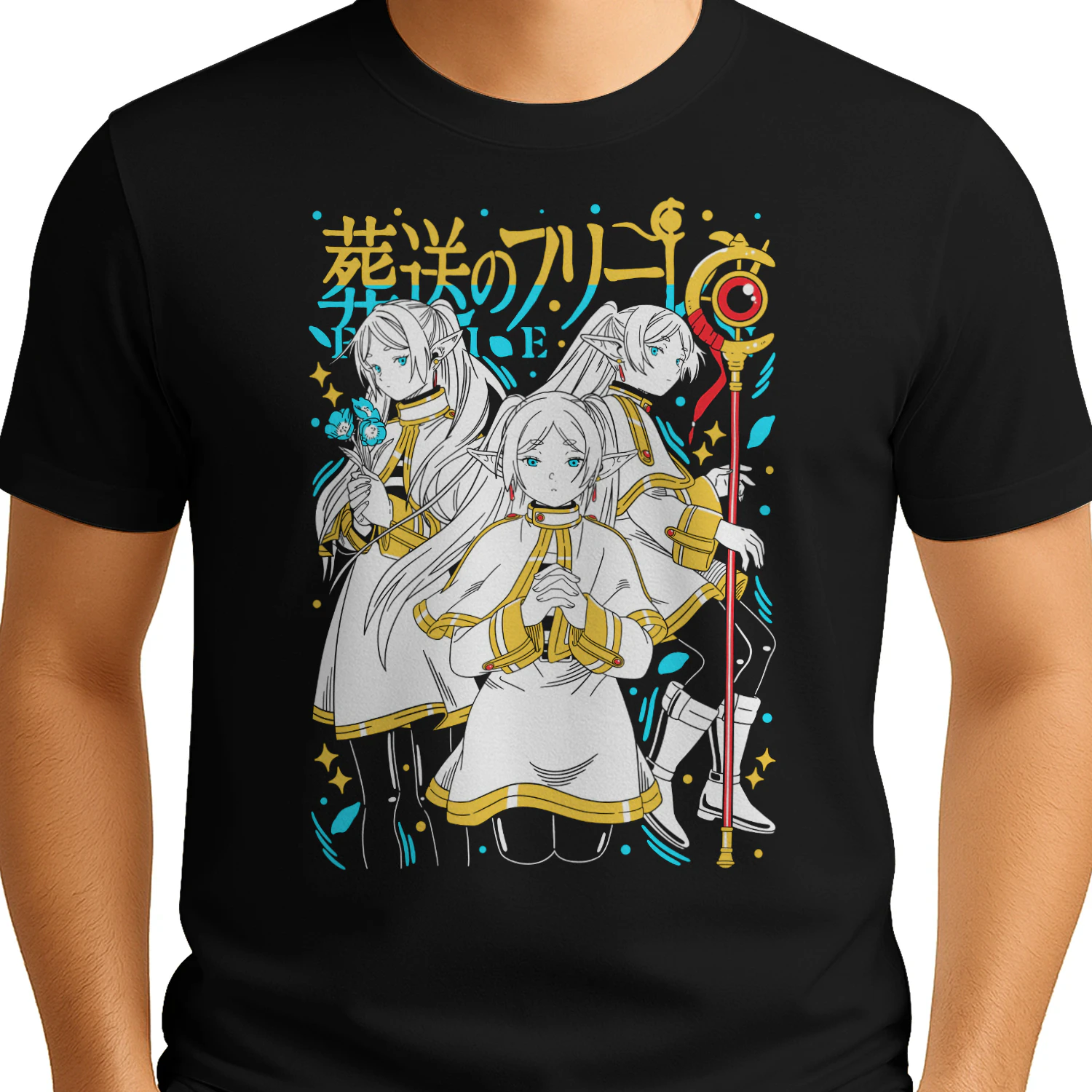 Frieren: Beyond Journey's End Anime Graphic T-Shirt | Fantasy Manga Tee | Unisex Cotton Shirt