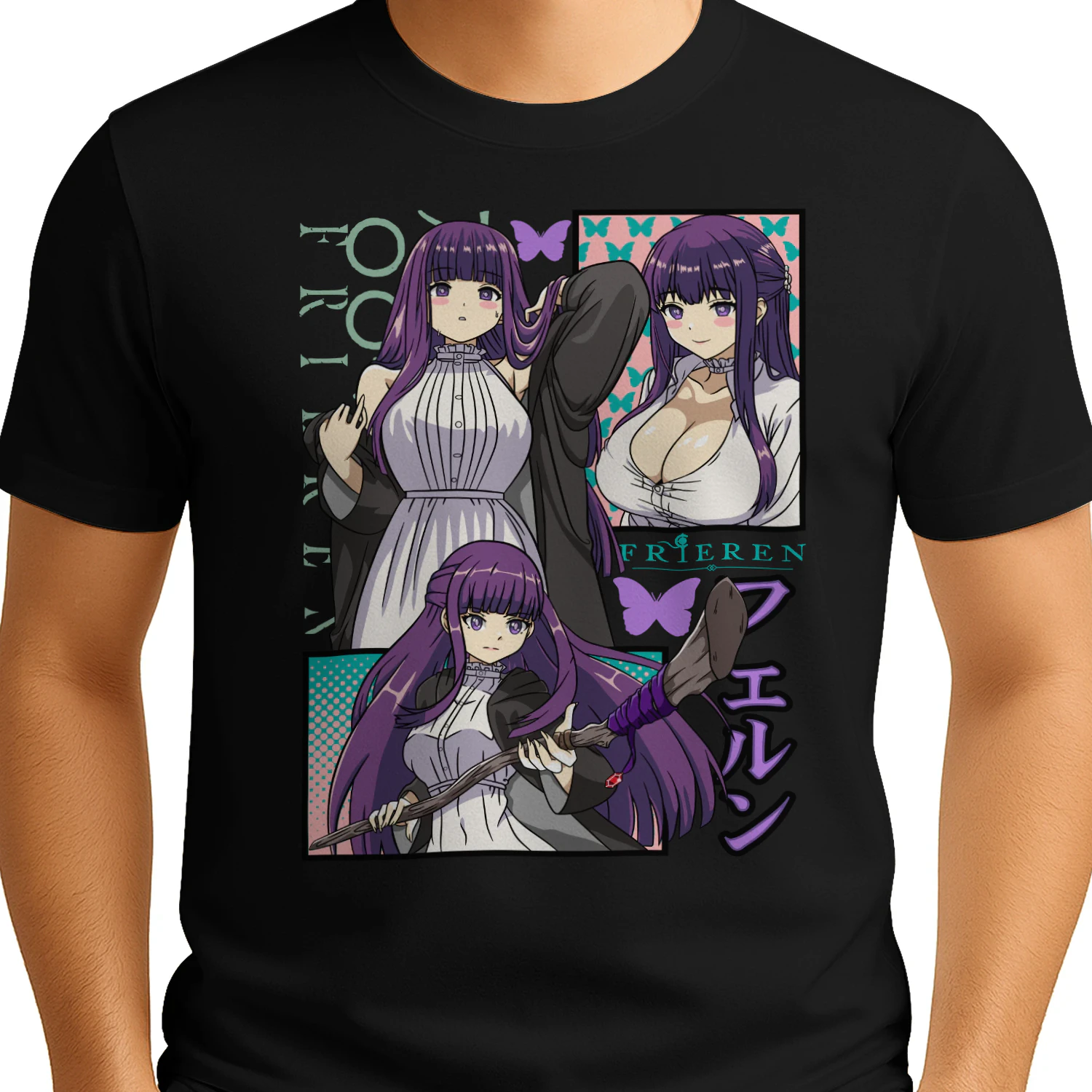 Frieren: Beyond Journey's End Anime Graphic T-Shirt | Fantasy Manga Tee | Unisex Cotton Shirt
