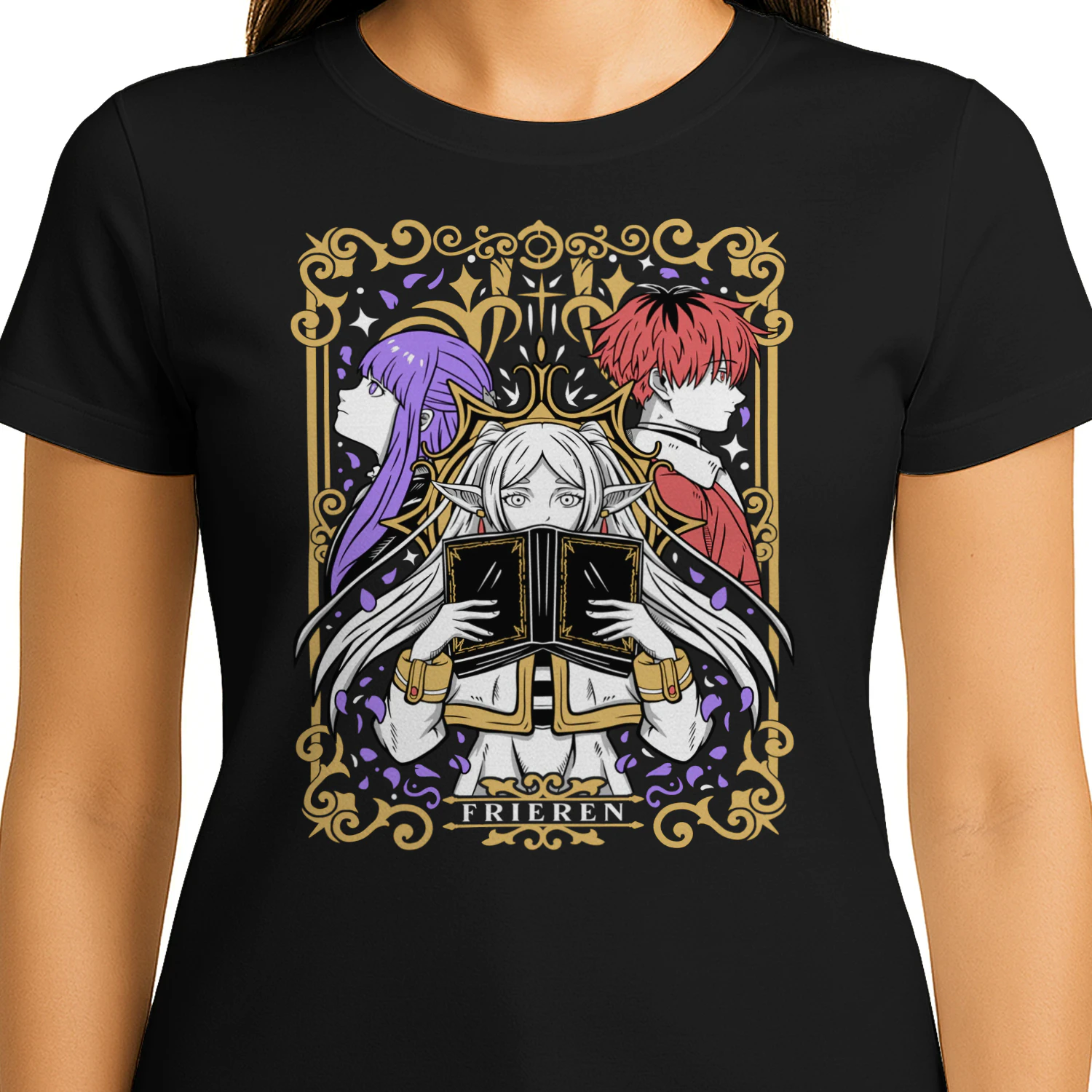 Frieren: Beyond Journey's End Anime Graphic T-Shirt | Fantasy Manga Tee | Unisex Cotton Shirt