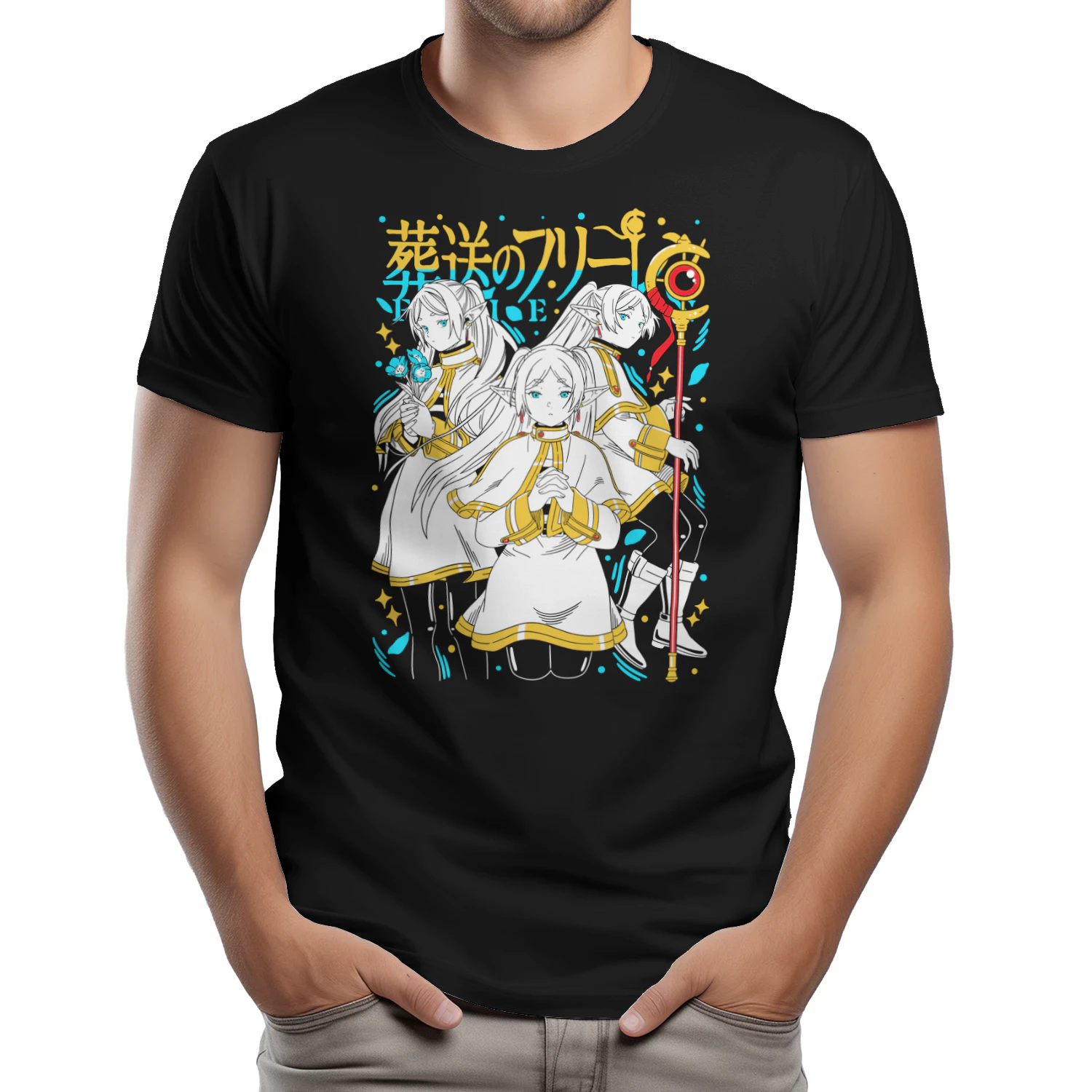 Frieren: Beyond Journey's End Anime Graphic T-Shirt | Fantasy Manga Tee | Unisex Cotton Shirt