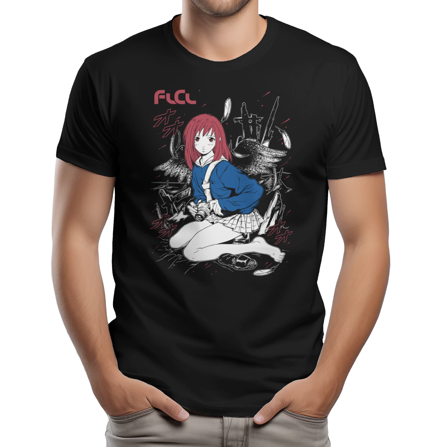 FLCL Fooly Cooly Retro Graphic Tee | Unisex Anime Apparel