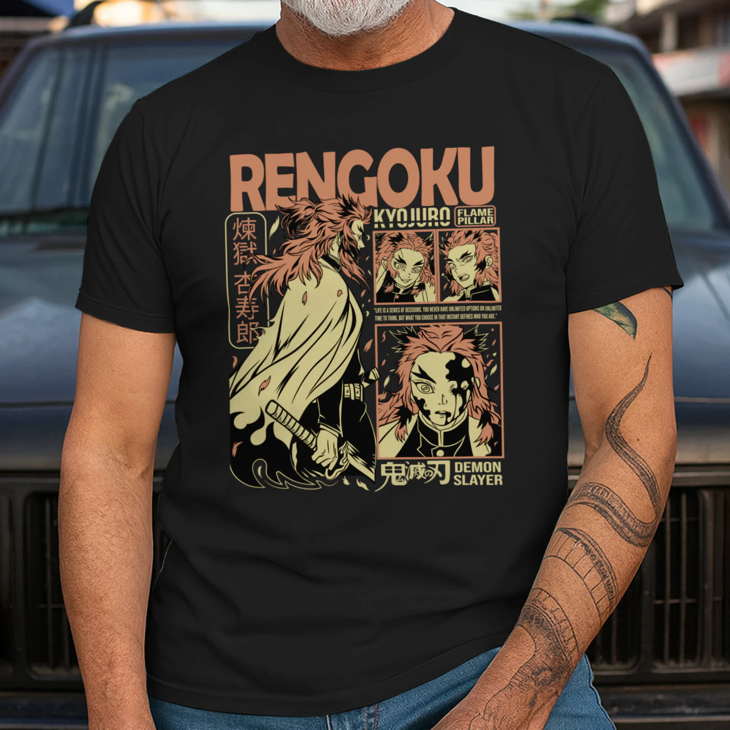 Demon Slayer Kimetsu no Yaiba Anime Graphic T-Shirt | Premium Unisex Manga Tee
