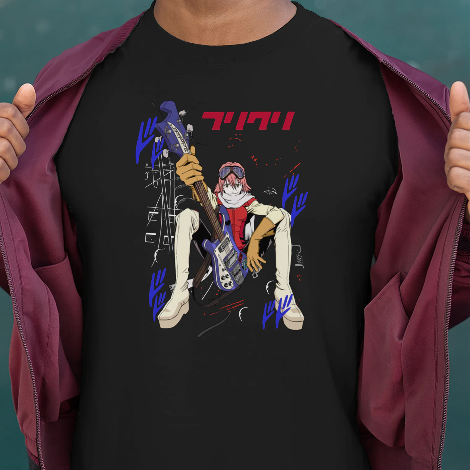 FLCL Anime Streetwear Graphic Tee | Manga Fan Gift