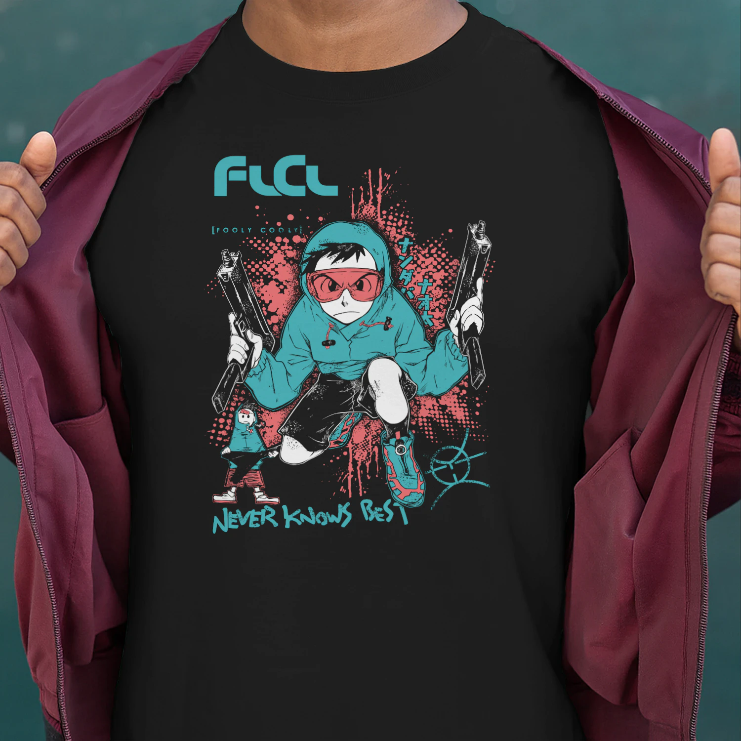 FLCL Fooly Cooly Vintage Anime T-Shirt | Japanese Manga Graphic Tee