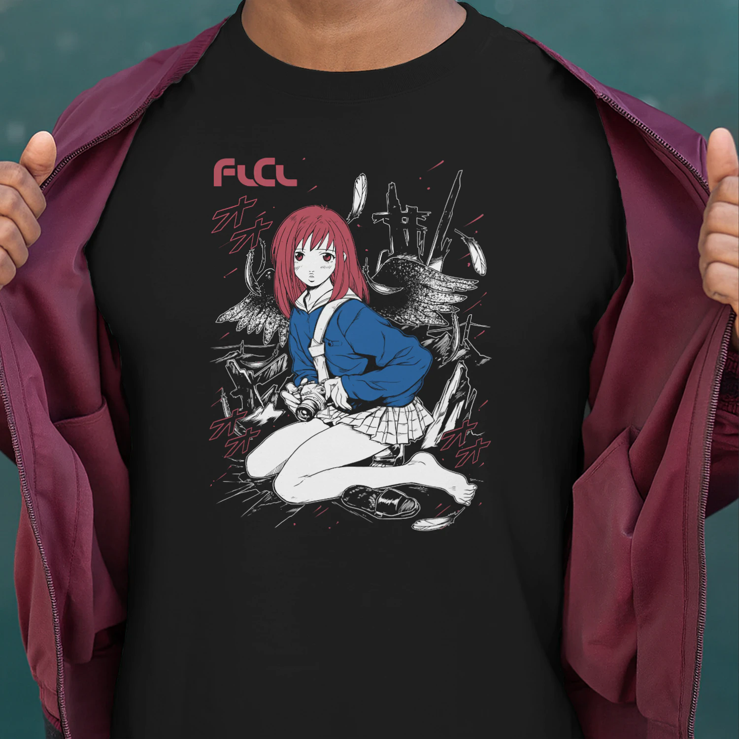 FLCL Fooly Cooly Retro Graphic Tee | Unisex Anime Apparel