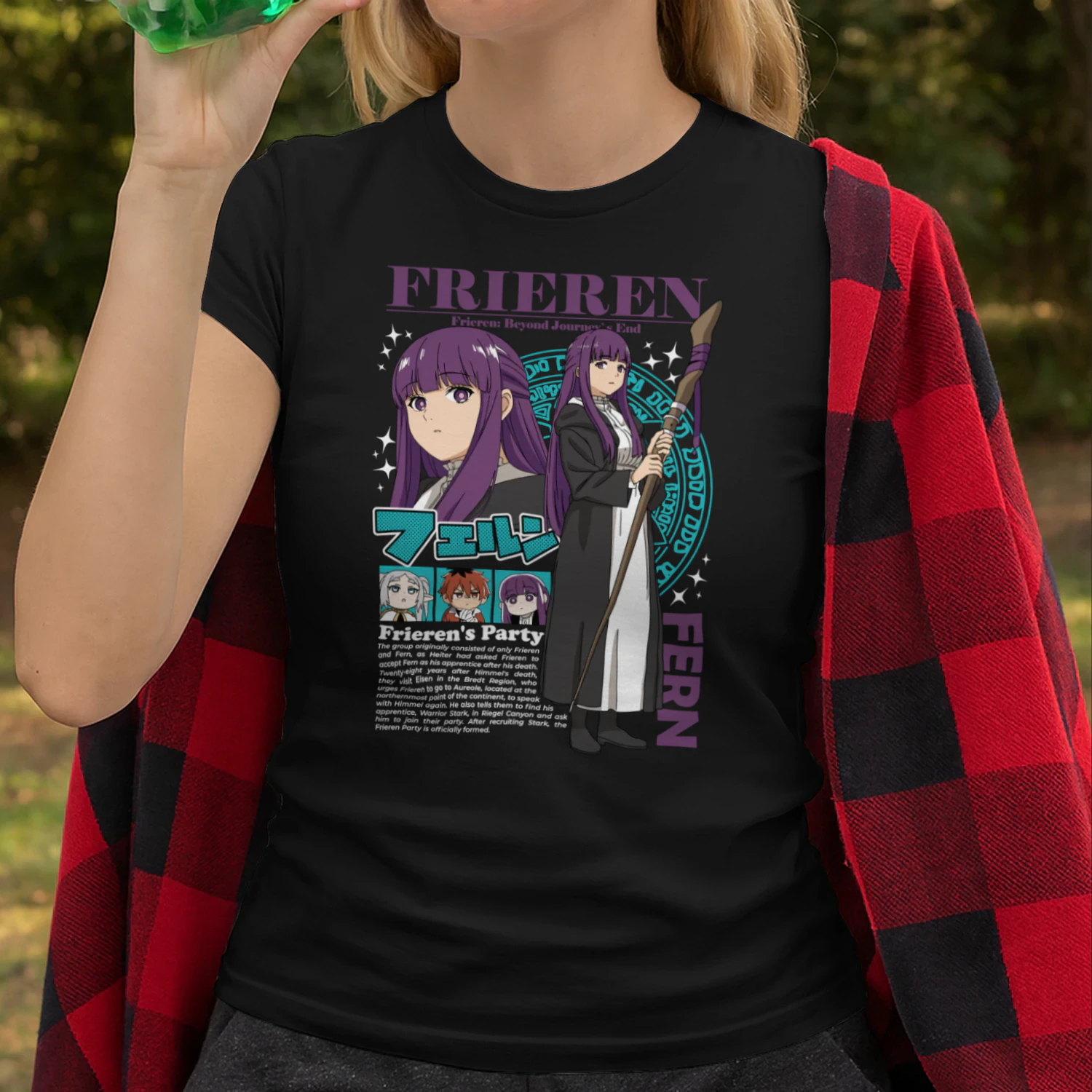 Celebrate the magic of Frieren: Beyond Journey's End with this premium graphic T-shirt. Designed for anime and fantasy fans, this soft, comfortable unisex tee is perfect for everyday wear, conventions, or gifting to manga lovers. A timeless design inspired by one of the most beloved fantasy adventures.