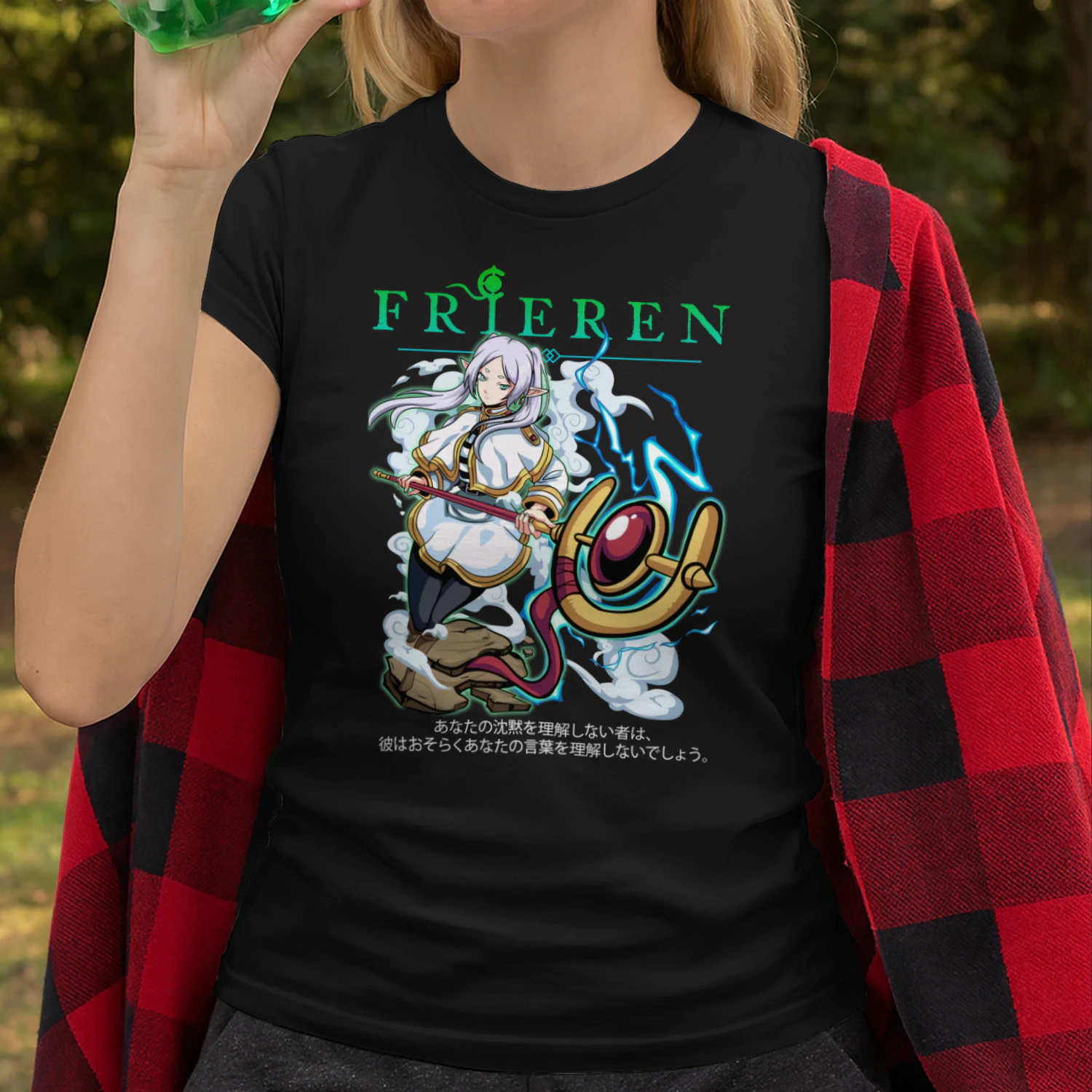Frieren T-Shirt Beyond Journey's End Fern Stark Sleeve Unisex Shirt All Size