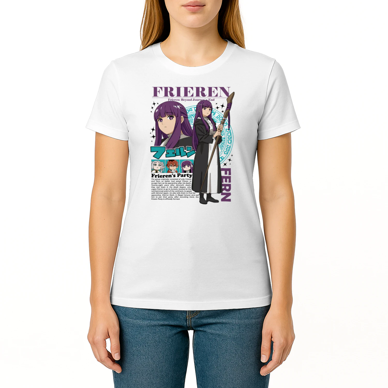 Frieren: Beyond Journey's End Anime Graphic T-Shirt | Fantasy Manga Tee | Unisex Cotton Shirt
