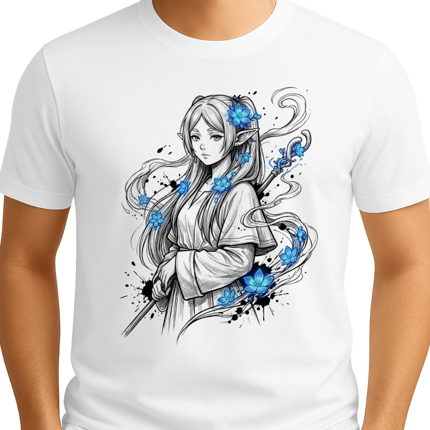 Frieren: Beyond Journey's End Anime Graphic T-Shirt | Fantasy Manga Tee | Unisex Cotton Shirt