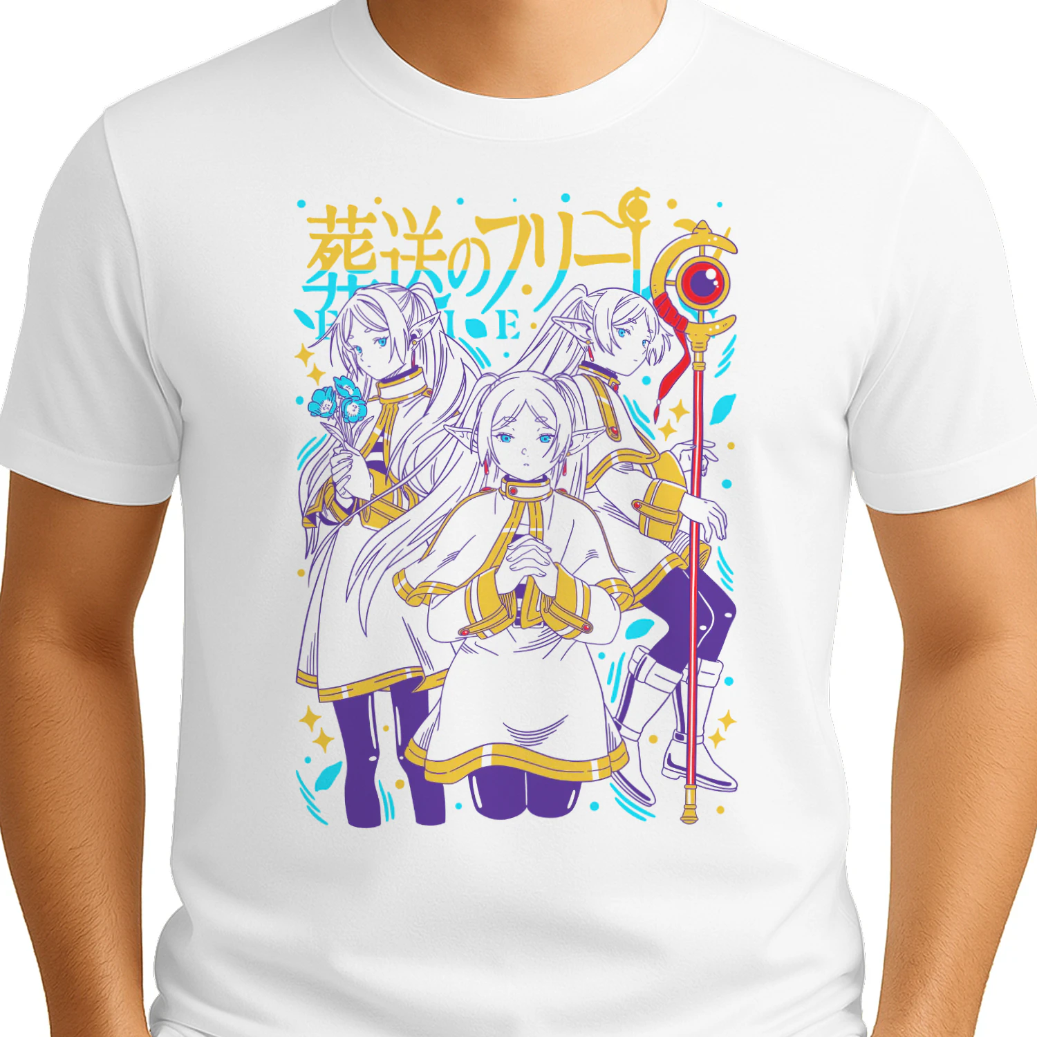 Frieren: Beyond Journey's End Anime Graphic T-Shirt | Fantasy Manga Tee | Unisex Cotton Shirt